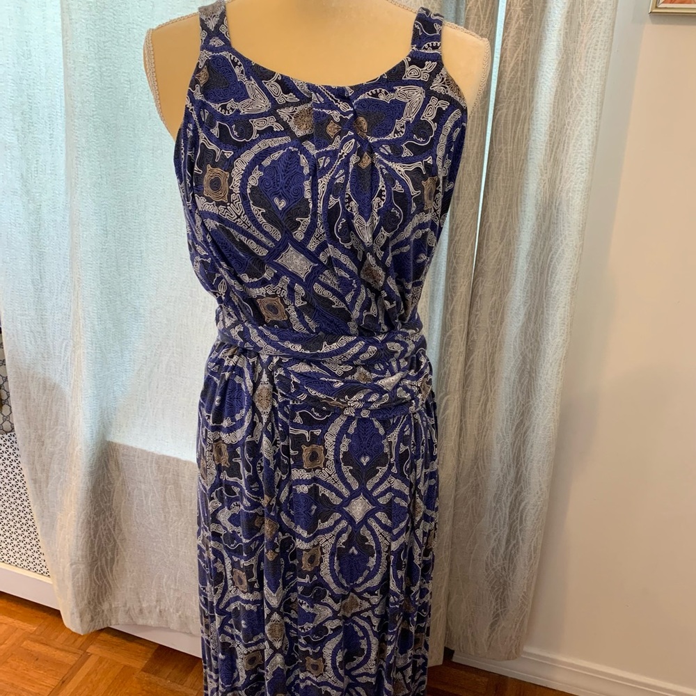 Maeve Dress Sz L Blue Cotton
